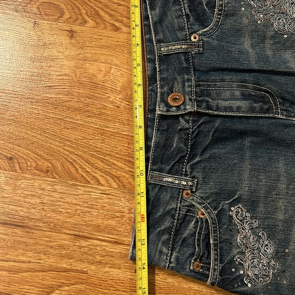 AMERICAN EAGLE Y2K Retro Skirt Denim Sz 0 - Picture 9 of 10